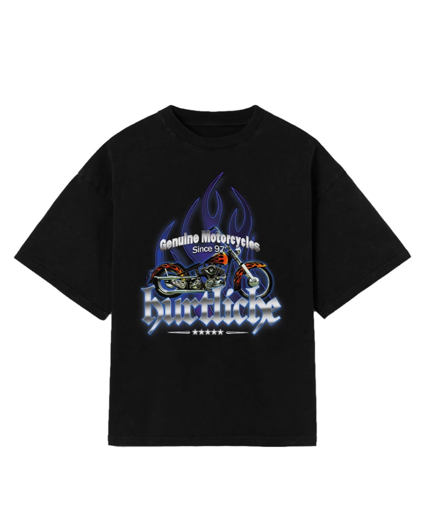HARLEY FLAMES T-SHIRT (Black)