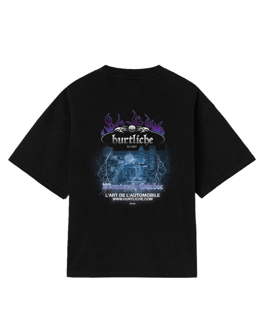 HARLEY FLAMES T-SHIRT (Black)