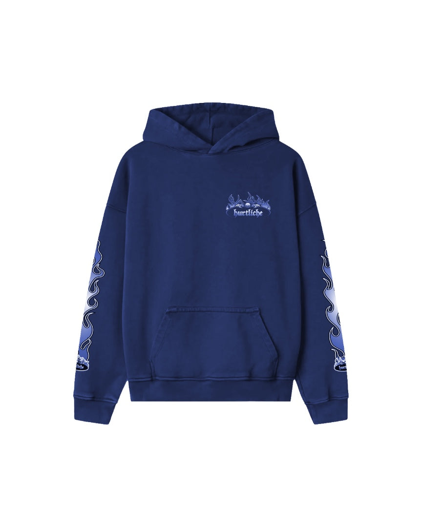 HARLEY FLAMES HOODIE (Navy)