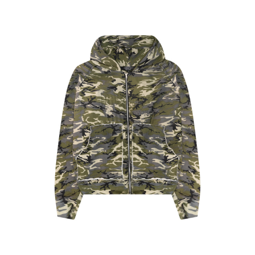 DISTRESSED CAMO HOODIE